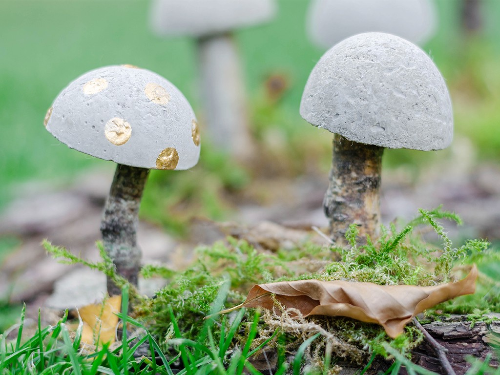 Diy Herbstliche Tischdeko Wie Du Pilze Aus Beton Selbst Machst