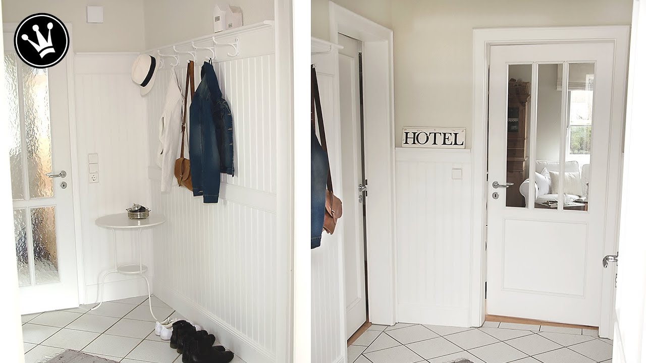 Beadboard-Verkleidung DIY: Umgestaltung Flur und Garderobe